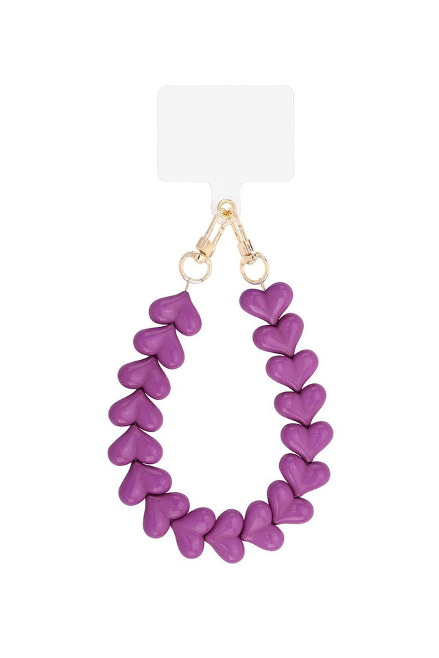 Telefoonkoord | Heart Small | Purple - wonder & melon - wonder & melon