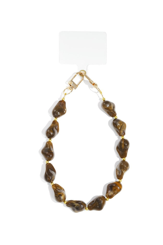 Telefoonkoord | Kralen Luxe | Brown - wonder & melon - wonder & melon