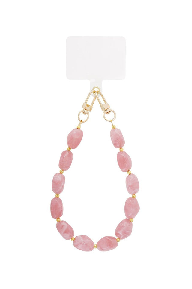 Telefoonkoord | Kralen Luxe | Pink - wonder & melon - wonder & melon