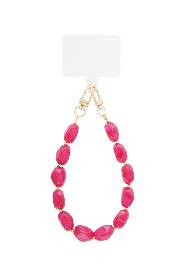 Telefoonkoord | Kralen Luxe | Rose Red - wonder & melon - wonder & melon