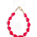 Telefoonkoord | Kralen Luxe | Rose Red dark - wonder & melon - wonder & melon