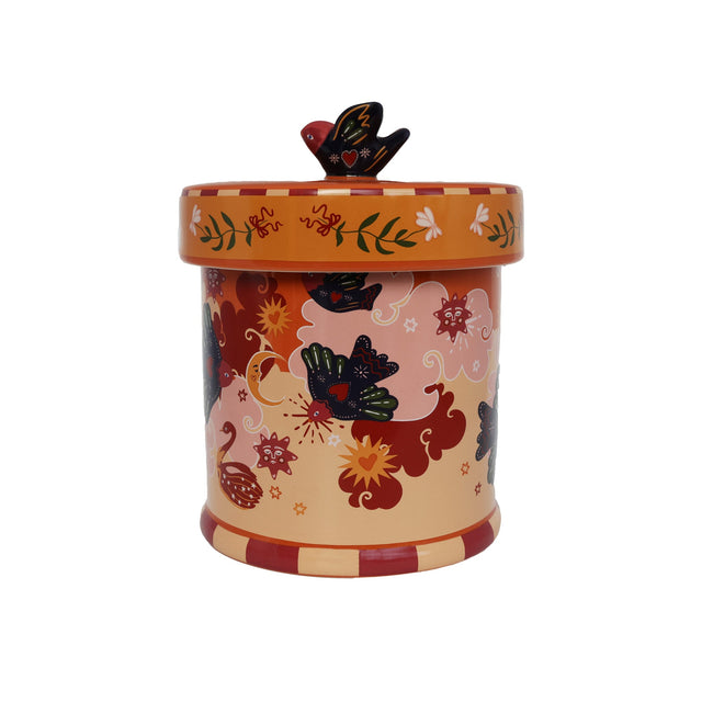 Voorraadpot | Oranje | Vogel - All the luck in the world - wonder & melon