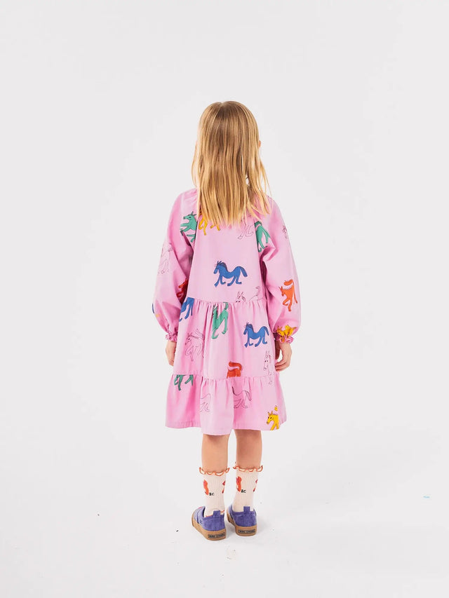 Wonder Horse all over woven dress | Bobo Choses - Bobo Choses - wonder & melon