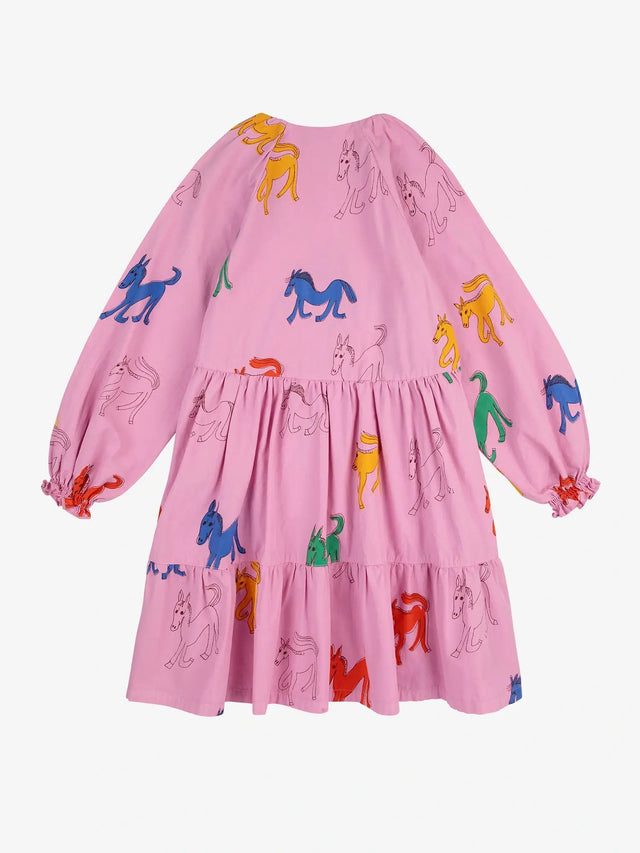 Wonder Horse all over woven dress | Bobo Choses - Bobo Choses - wonder & melon