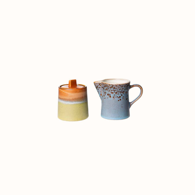 70s ceramics melkkan & suikerpot - HKliving - wonder & melon