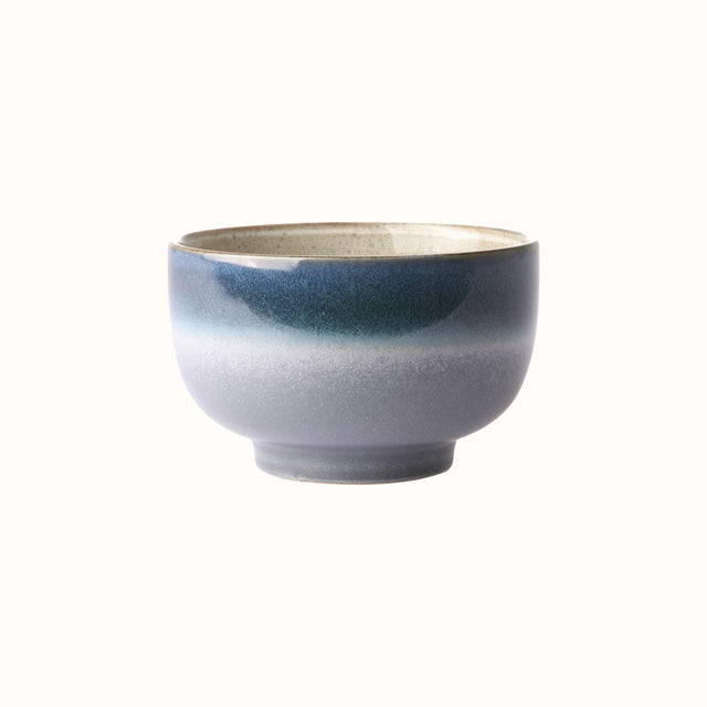 70s ceramics noodle kom | blauw wit - HKliving - wonder & melon