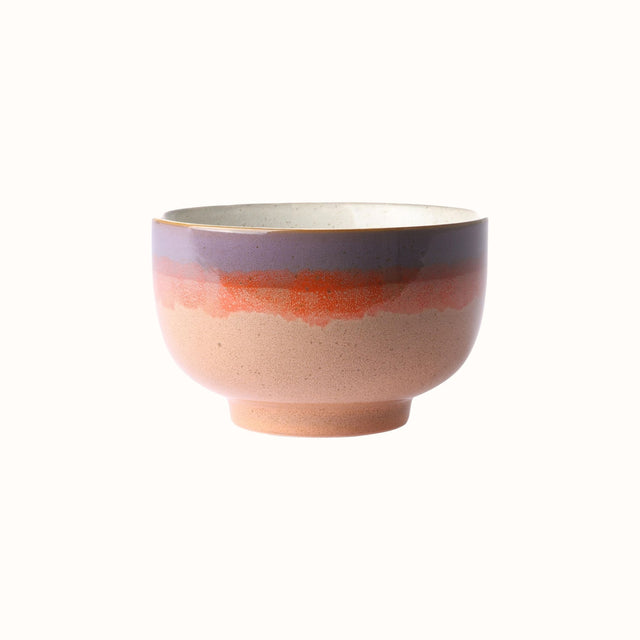 70s ceramics noodle kom | oranje paars - HKliving - wonder & melon