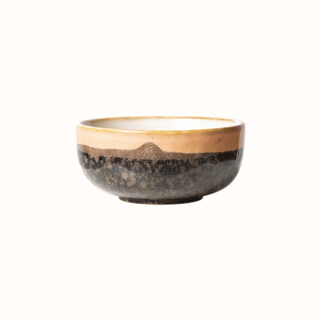 70s ceramics tapas bowl | zwart oranje - HKliving - wonder & melon
