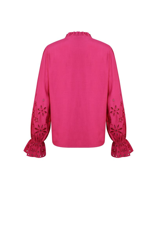 Addiena blouse | Fel roze - Fluresk - wonder & melon