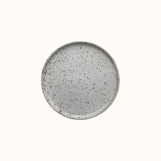 Inka Lunch/Dessert Plate - Pack of 2 White/ Light Brown - OYOY Living Design - wonder & melon