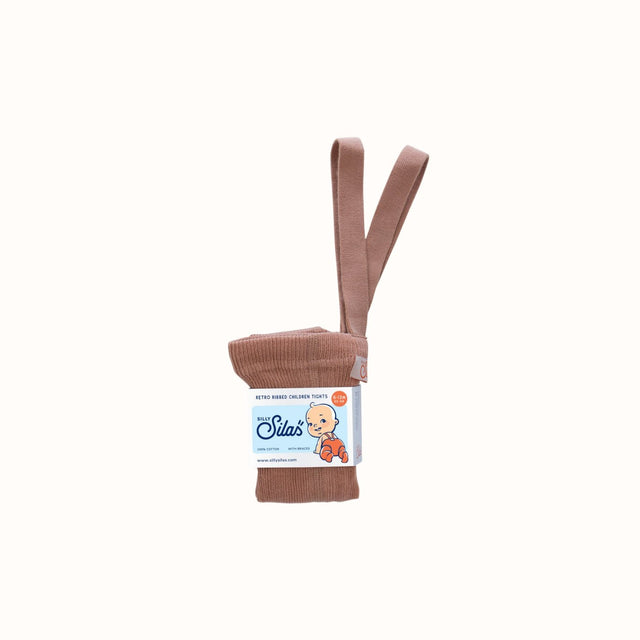 Katoenen maillot met voetje | Light brown - Silly Silas - wonder & melon