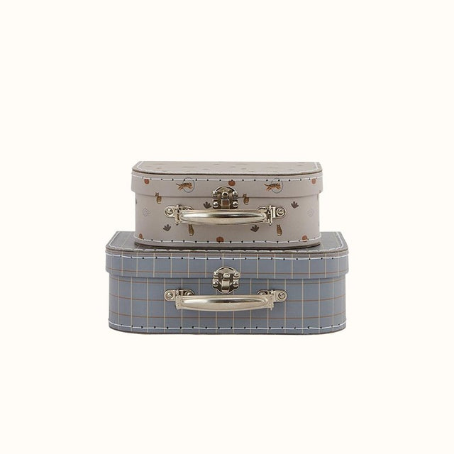 Mini Suitcase Tiger & Grid - Set of 2 - OYOY Living Design - wonder & melon