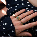 Ring Cherie zigzag green - All the luck in the world - wonder & melon
