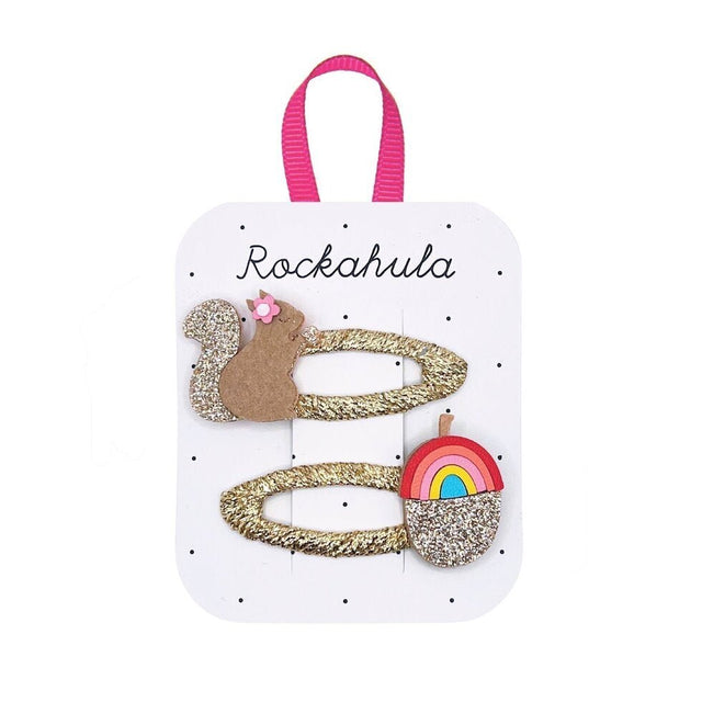 Squirrel and Rainbow Acorn Clips | Rockahula - Rockahula - wonder & melon