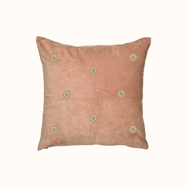 Velvet cushion daisies terra - À la Collection - wonder & melon